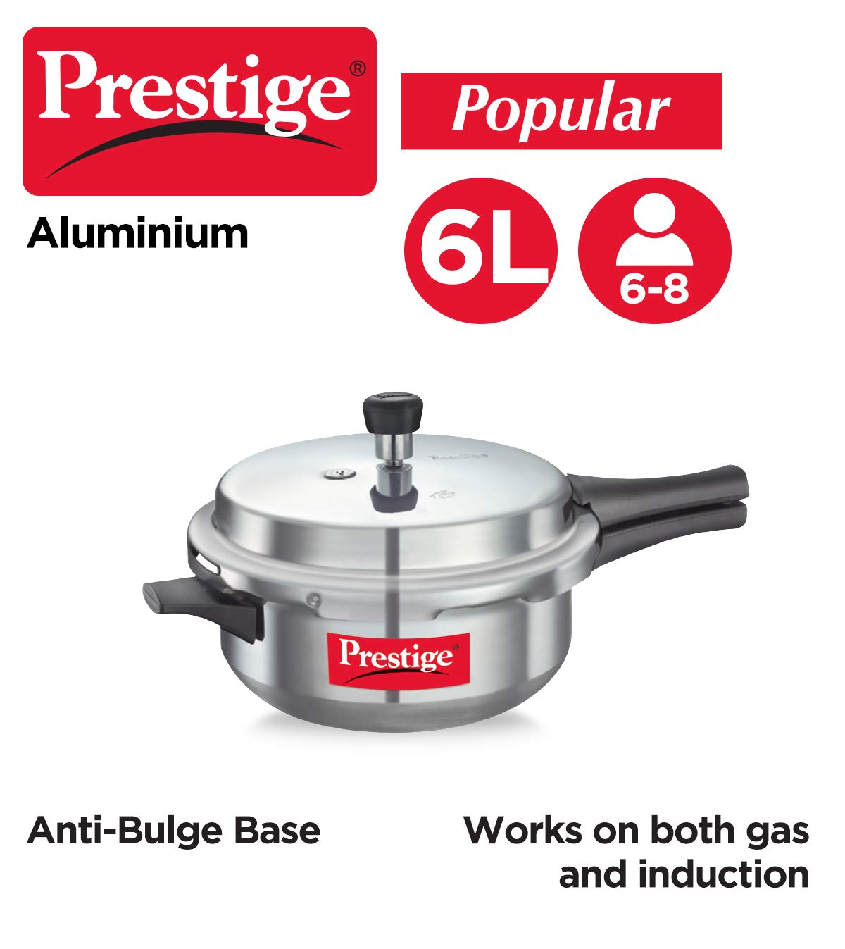 Prestige Popular Aluminium Senior Deep Pan 6 L