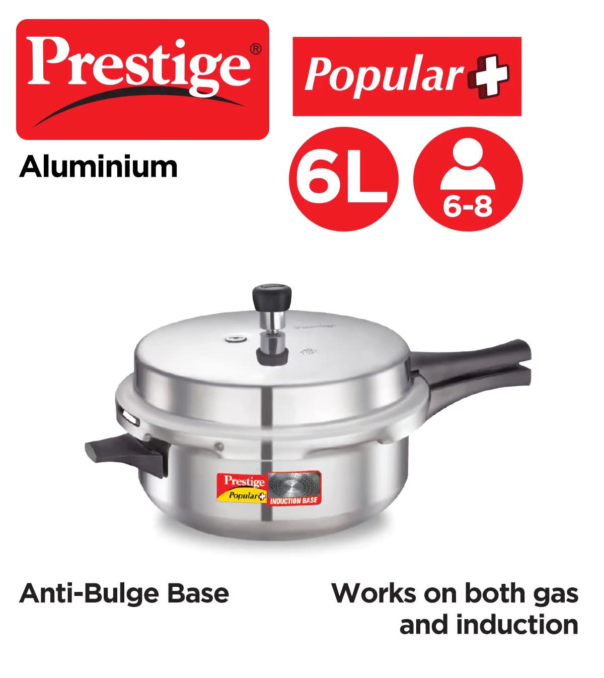 Prestige Popular Plus Aluminium Senior Pressure Pan 6L