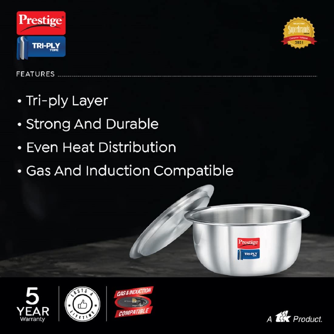 Prestige Triply Tope With Lid