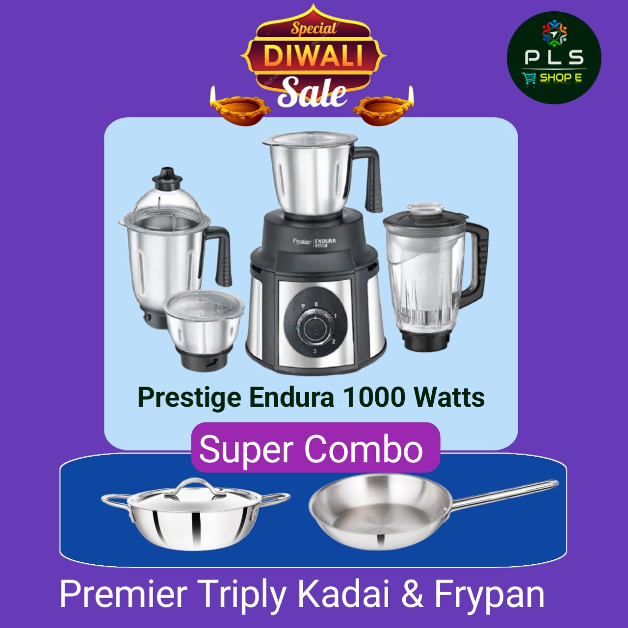 Prestige Endura 1000 Watts Mixer Grinder 4 Jar