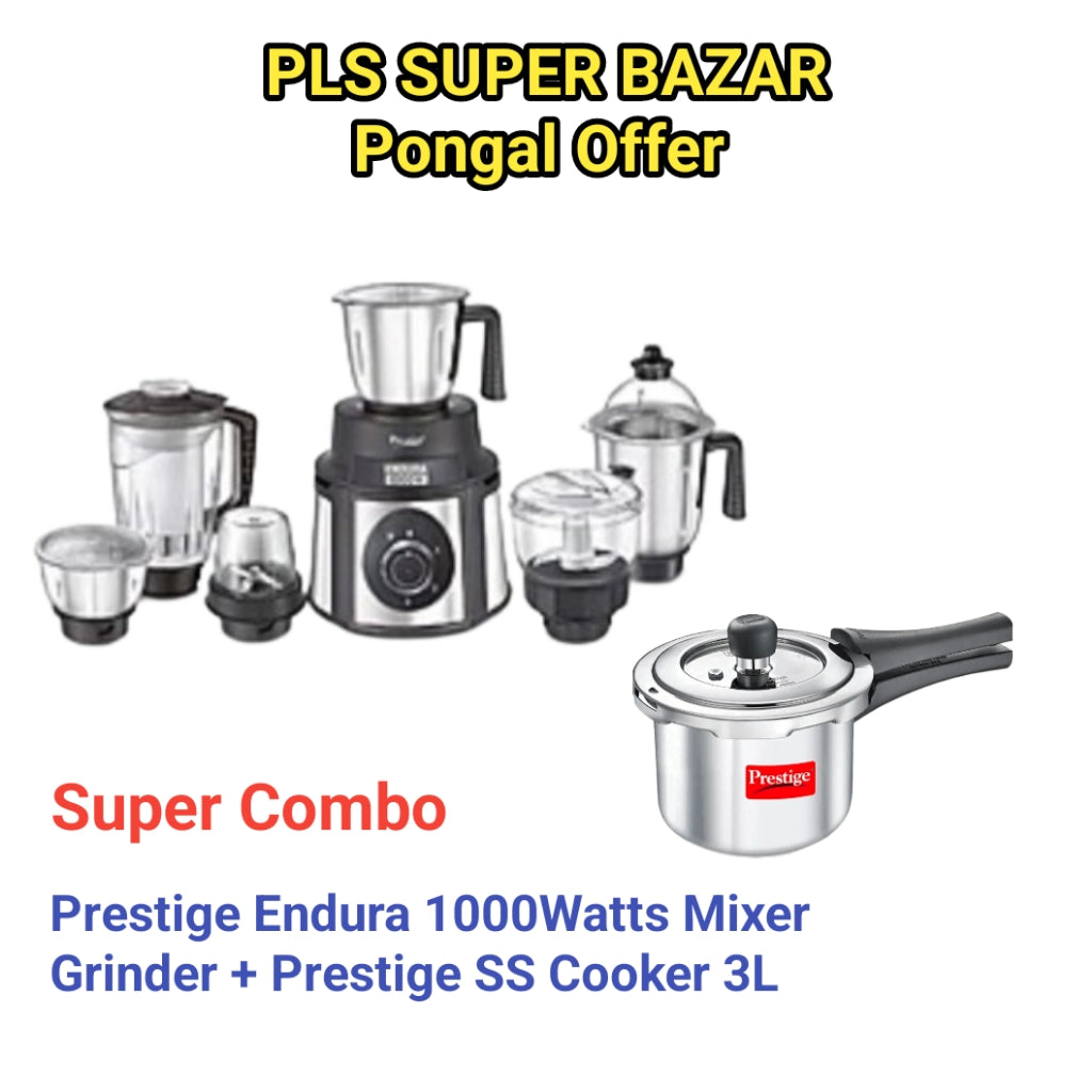 Prestige Endura 1000watts Mixer Grinder Pongal Offer