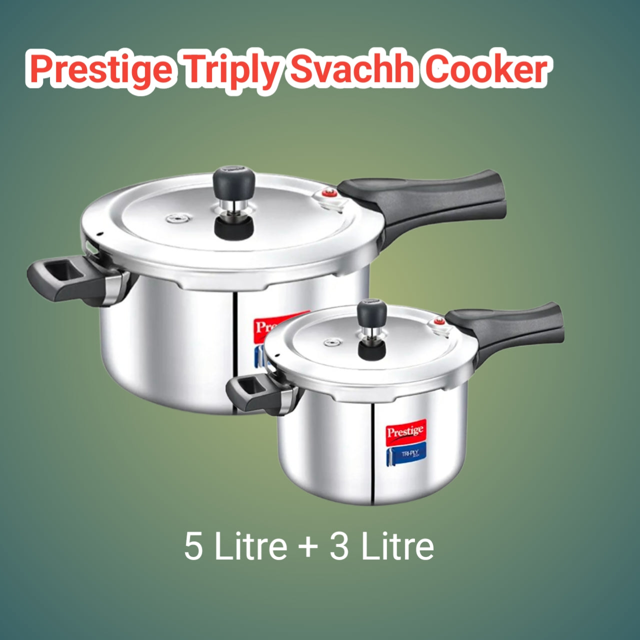 Prestige Svachh Triply Cooker Combo Offer (5+3L) – PLS SUPER BAZAR