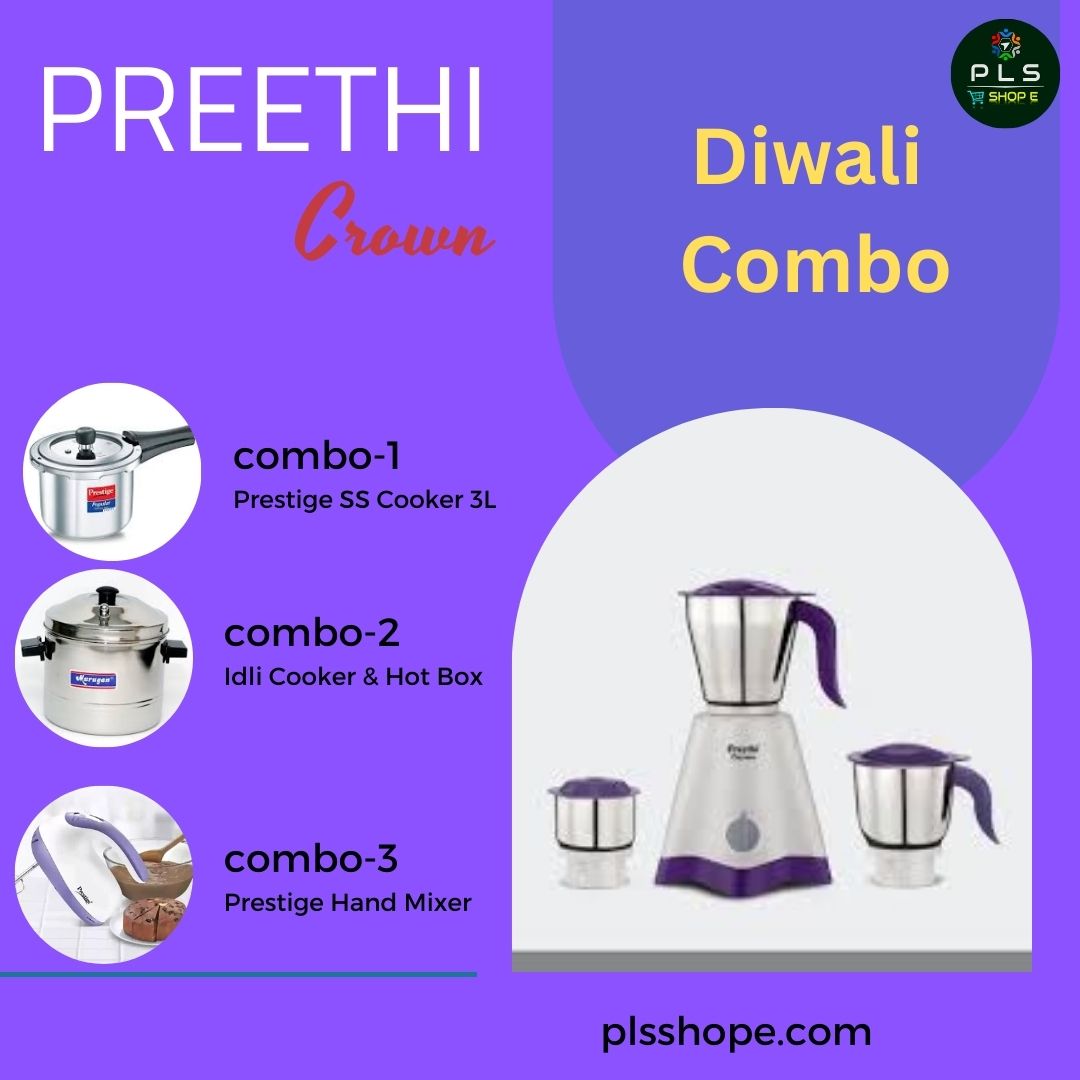 Preethi Crown 500 Watts Mixer Grinder Diwali Offer