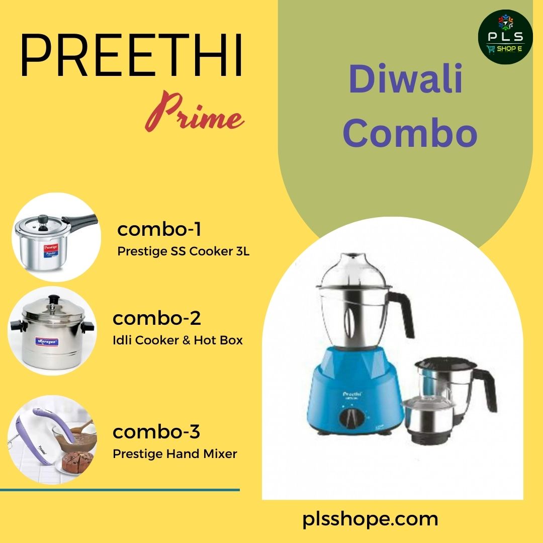 Preethi Prime 750 Watts Jar Mixer Grinder, Diwali Offer – PLS