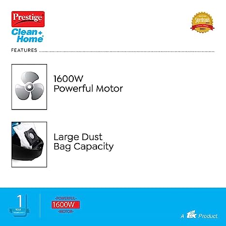 Prestige Typhoon 04 Vacuum Cleaner, 1600 Watts