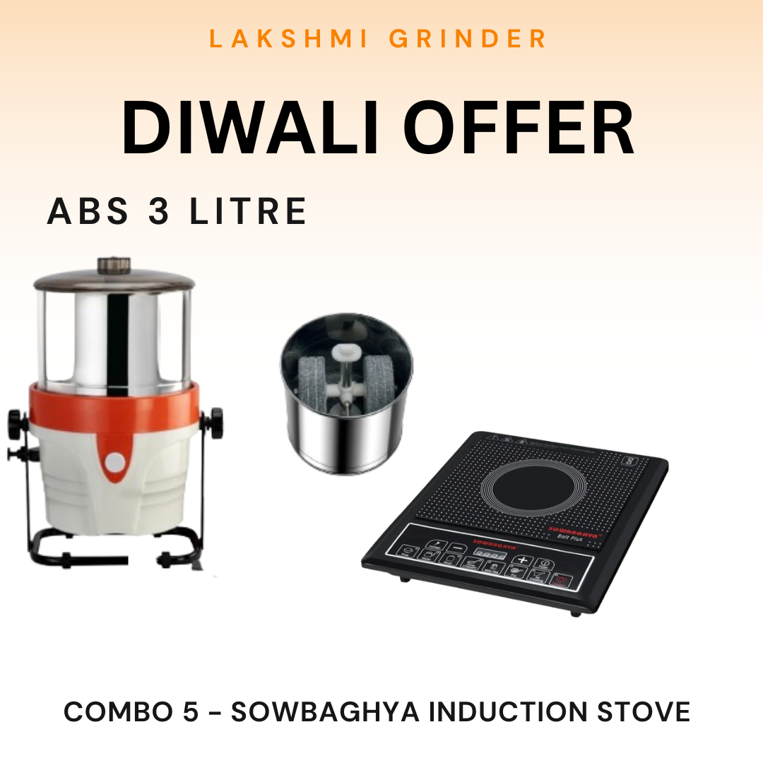 Lakshmi Tilting Wet Grinder ABS Body 3 L With Masala Drum Diwali Combo Offer 2025