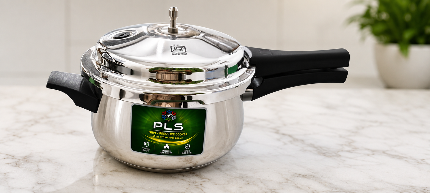 PLS Triply Handi Cooker With Glass Lid | Healthy & Fast Cooking