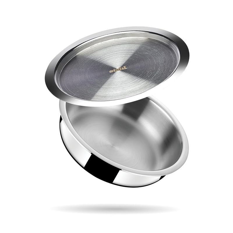 PLS Triply Langadi Stainless Steel Pot | Heavy-Duty Triply Cookware for Even Heating