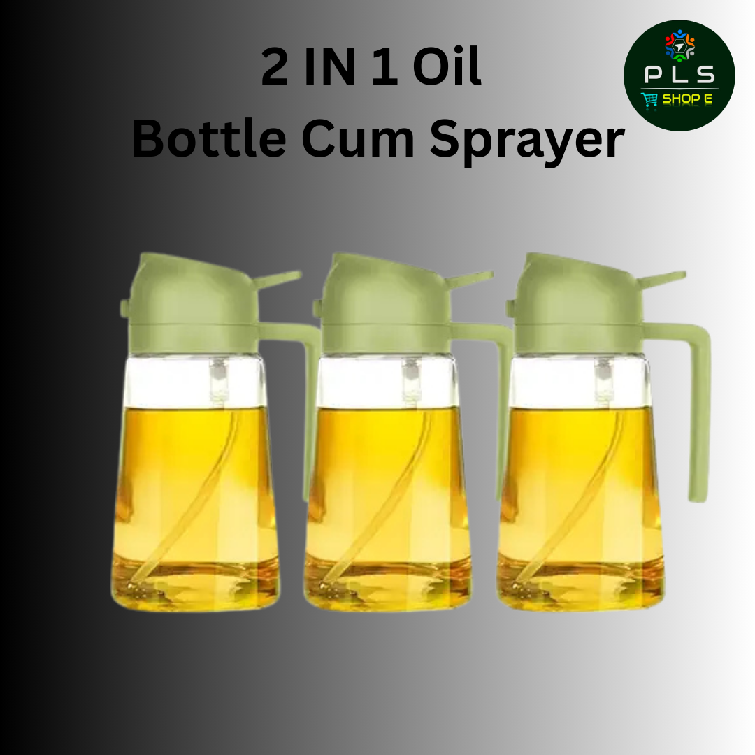 2 in 1 Oil Sprayer Bottle for Cooking | Spray & Pour Oil Dispenser | Healthy Kitchen Oil Control Bottle