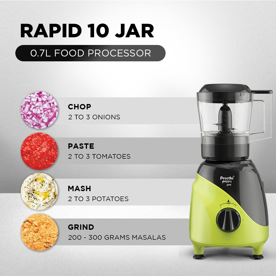 Preethi Peppy Pro Powerful Mixer grinder with Chopper