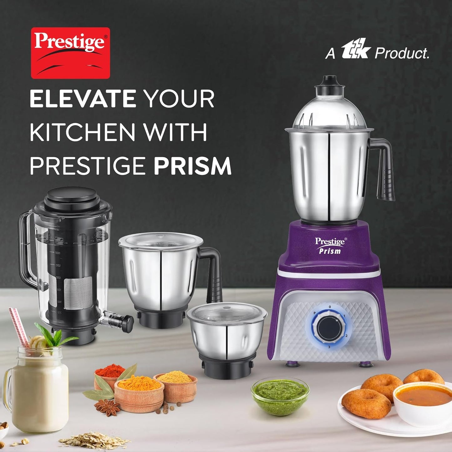 Tags: Prestige Prism Mixer Grinder, Prestige 750W Mixer Grinder, 4 Jar Mixer Grinder, Powerful Mixer Grinder India, Kitchen Appliances,