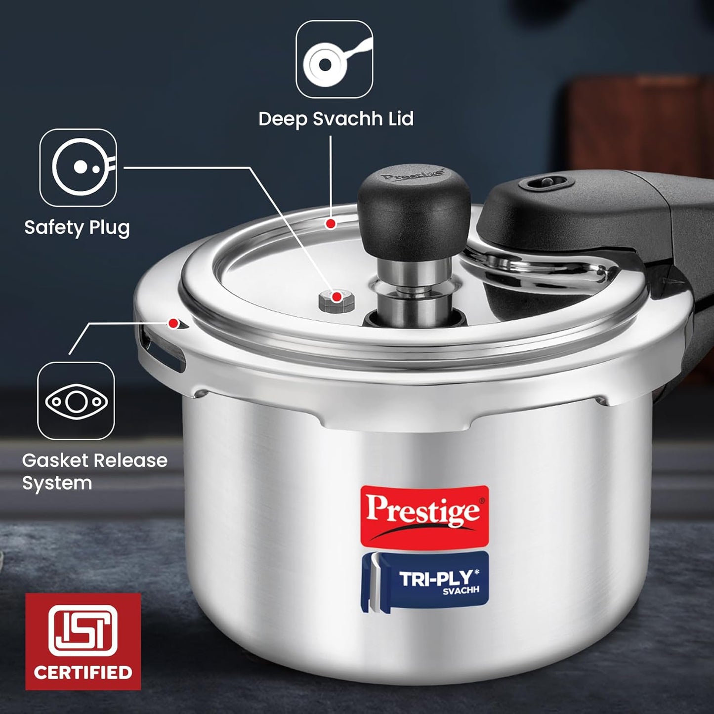Prestige Svachh Triply Cooker 1.5 L