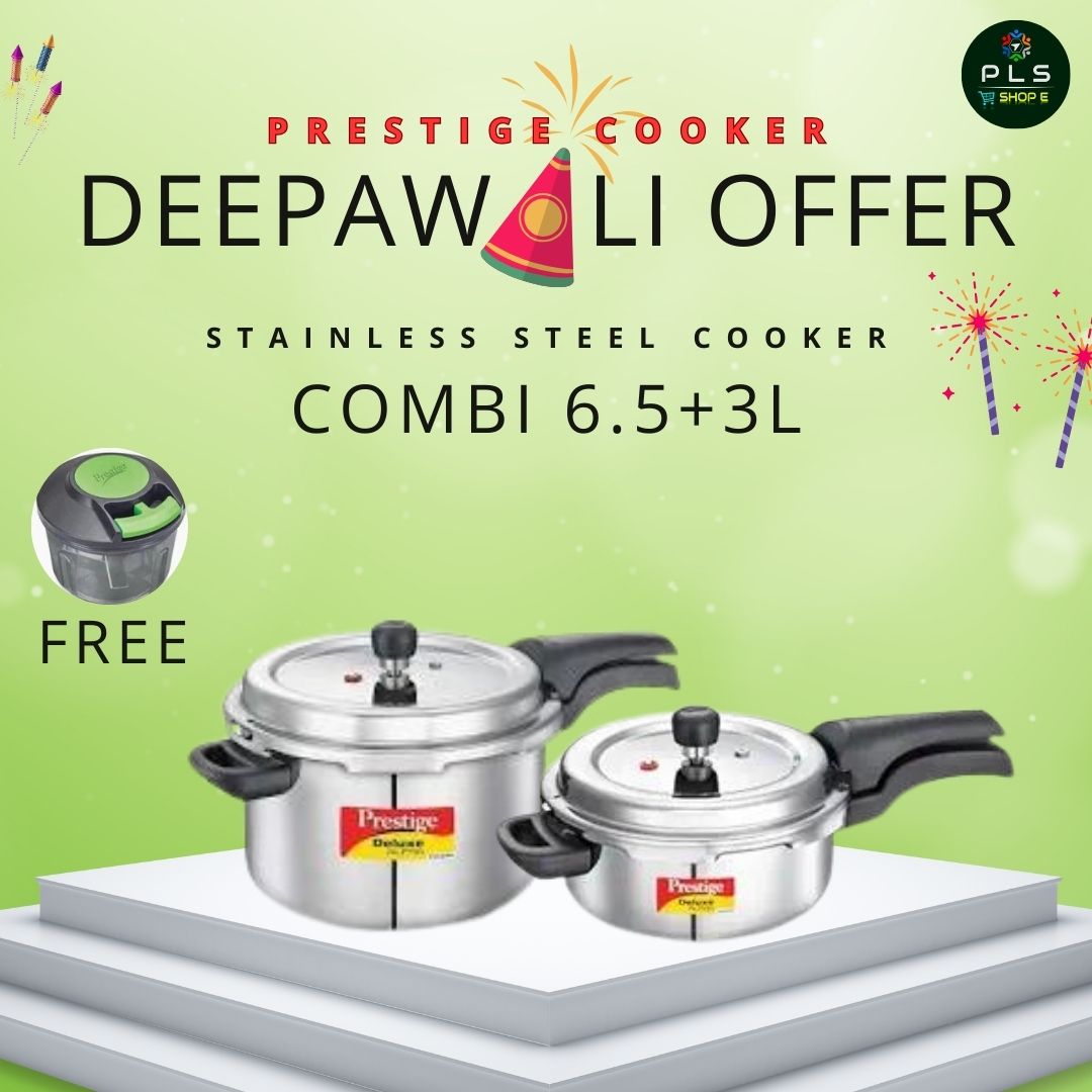 Prestige Stainless Steel Svachh Cooker Diwali Combo( 6.5 + 3L)