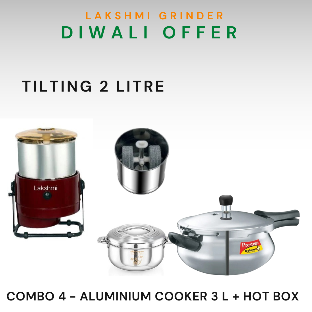 Lakshmi Tilting Wet Grinder 2 L With Masala Drum Diwali Combo Offer 2025