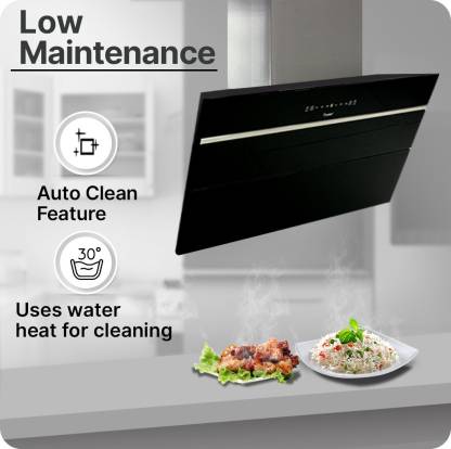 Prestige Zara 900 Auto-clean Glass Kitchen Hood with Revolutionary Motion sensor, 1100m3/HR Suction