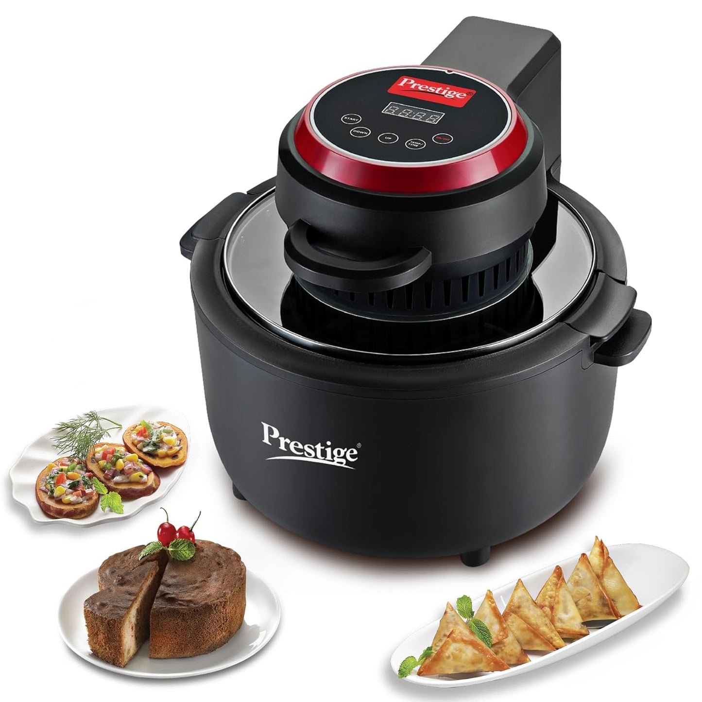 Prestige Multi-Chef All in One Air fryer I 6.5 Liter I 1200watts Air Fryer oven for healthier cooking and convenience.