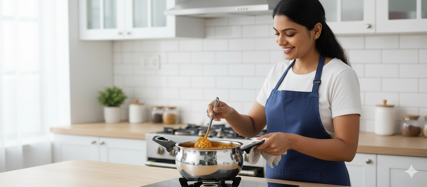 Buy PLS Triply Handi With Handle – Durable, Induction Compatible Cookware