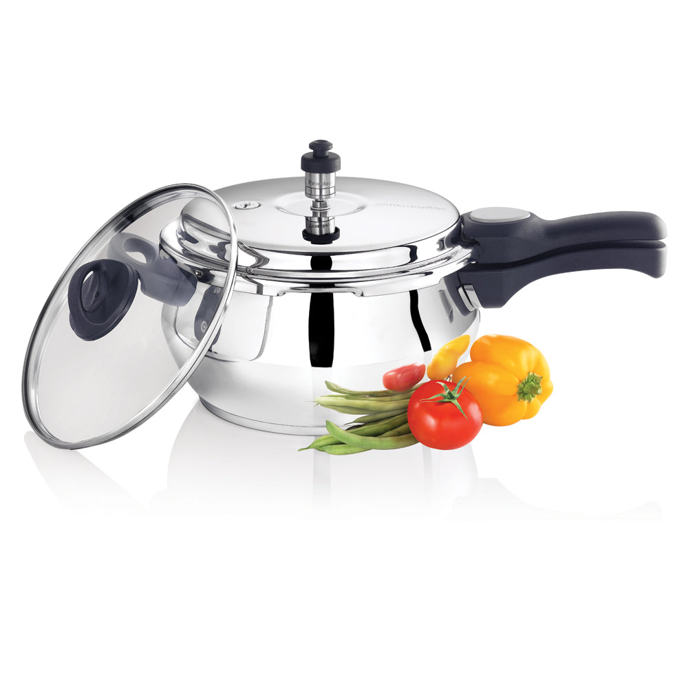 Premier Stainless Steel Handi Cooker With Glass Lid