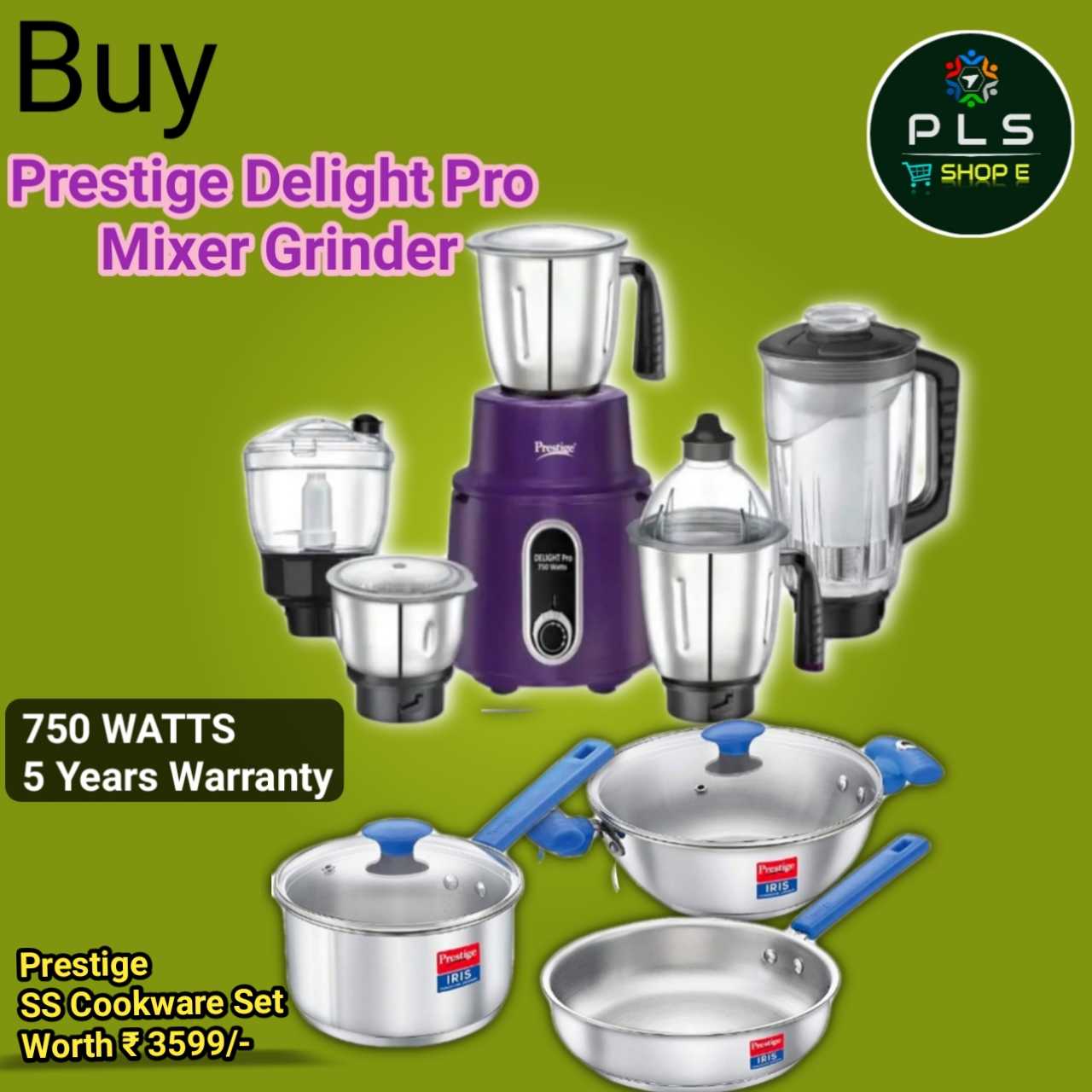 Prestige Delight Pro Mixer Grinder Combo Offer