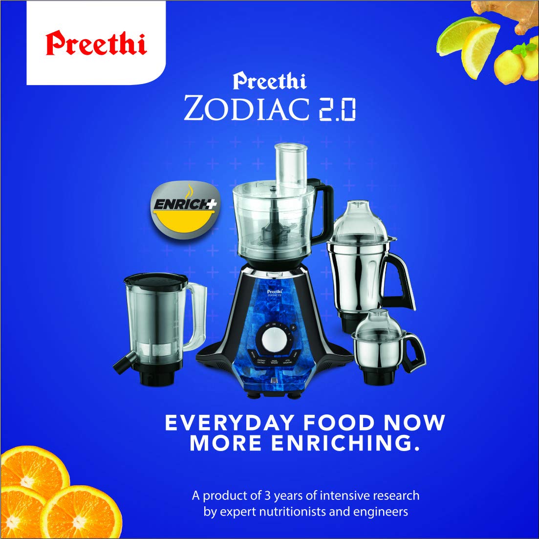 Preethi Zodiac 2.0 Mixer Grinder 1000 Watts