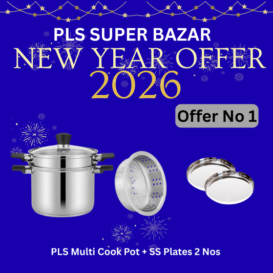 PLS Multicook Pot with Two SS Plates – New Year 2026 Special Offer 1