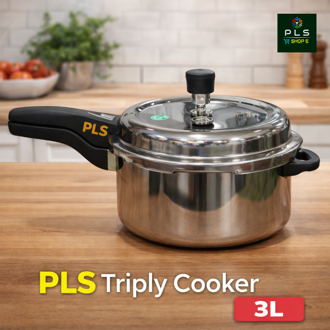 PLS Triply Stainless Steel Pressure Cooker – Induction & Gas Compatible | Sizes 2L, 3L, 3.5L, 5.5L & 7.5L