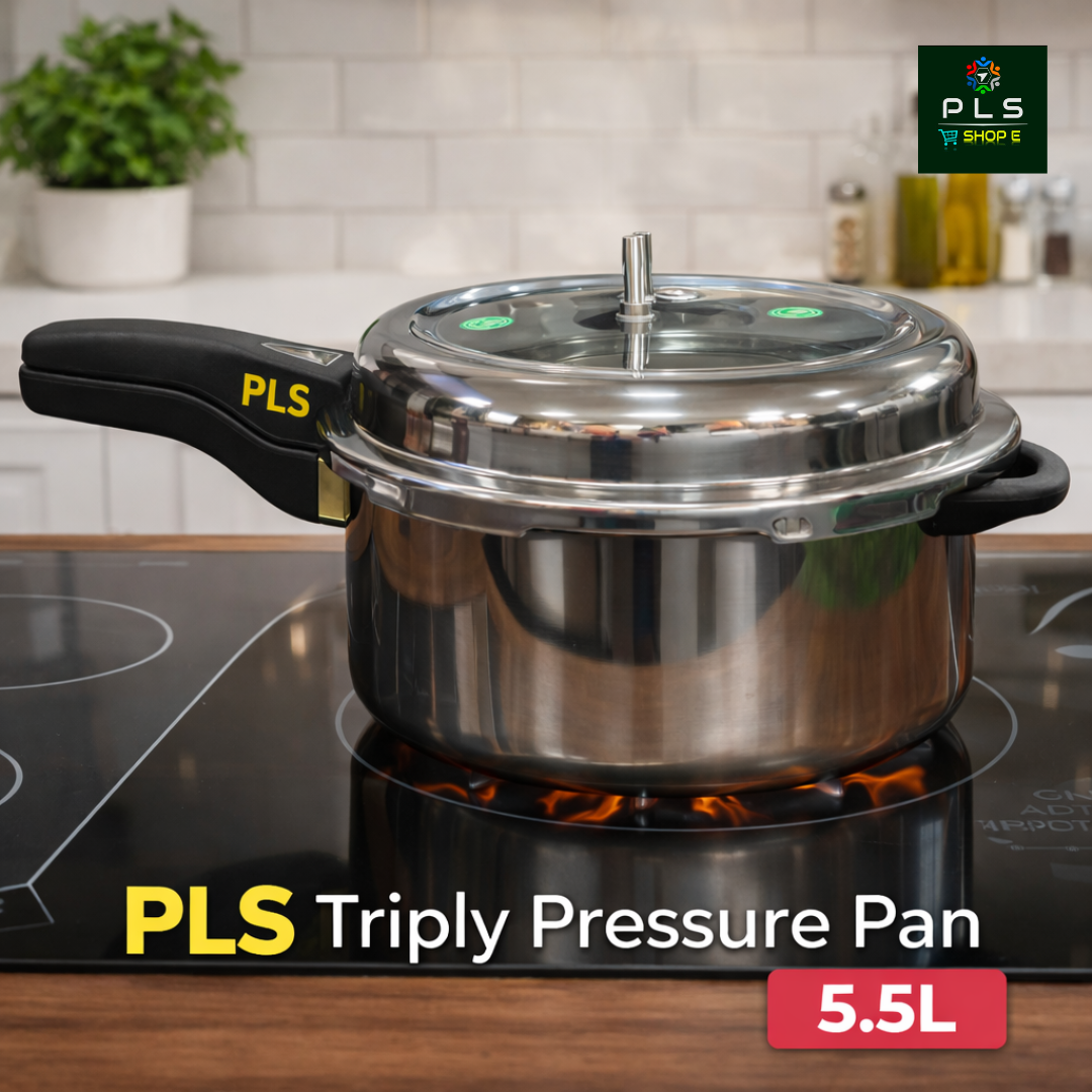 PLS Triply Stainless Steel Pressure Cooker – Induction & Gas Compatible | Sizes 2L, 3L, 3.5L, 5.5L & 7.5L