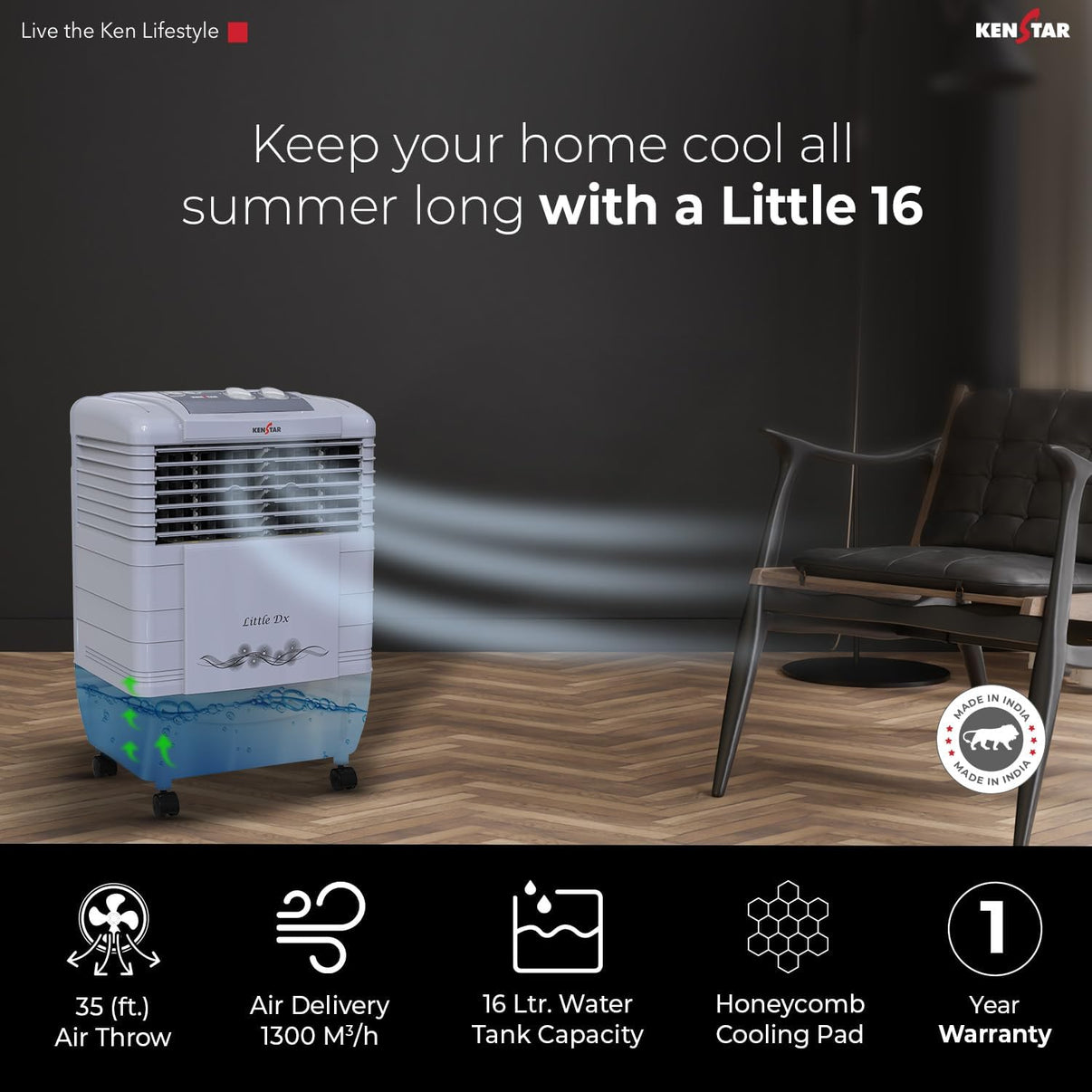 Kenstar Air Cooler Little Cool Dx 16 Litres PLS SUPER BAZAR