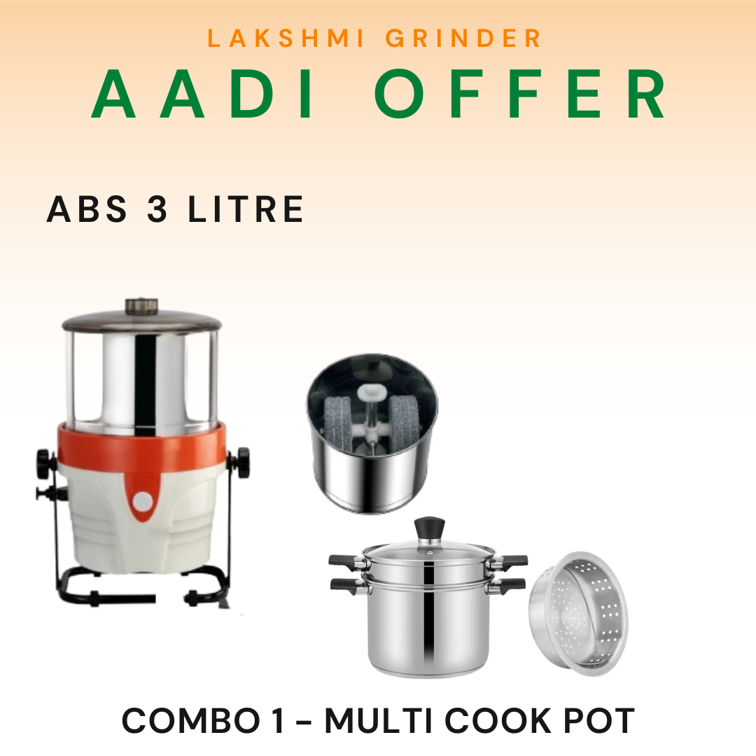 Lakshmi  ABS Tilting  Wet Grinder 3 L With Masala Drum – Aadi Special Combi Pack | 5 Value Combos (Copy)