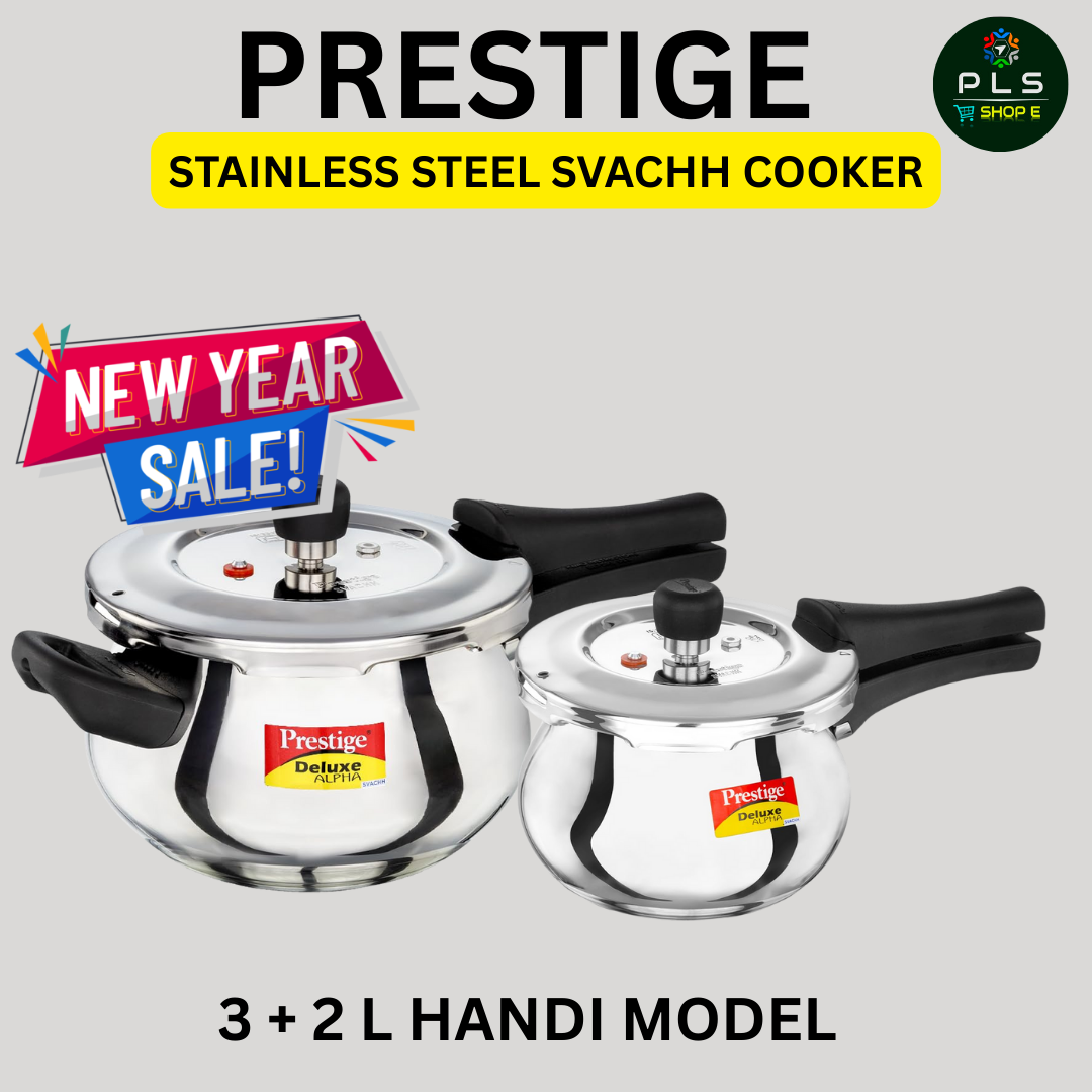 Prestige Stainless Steel Pressure Cooker – New Year 2026 Special Offer | Durable & Safe Cooker