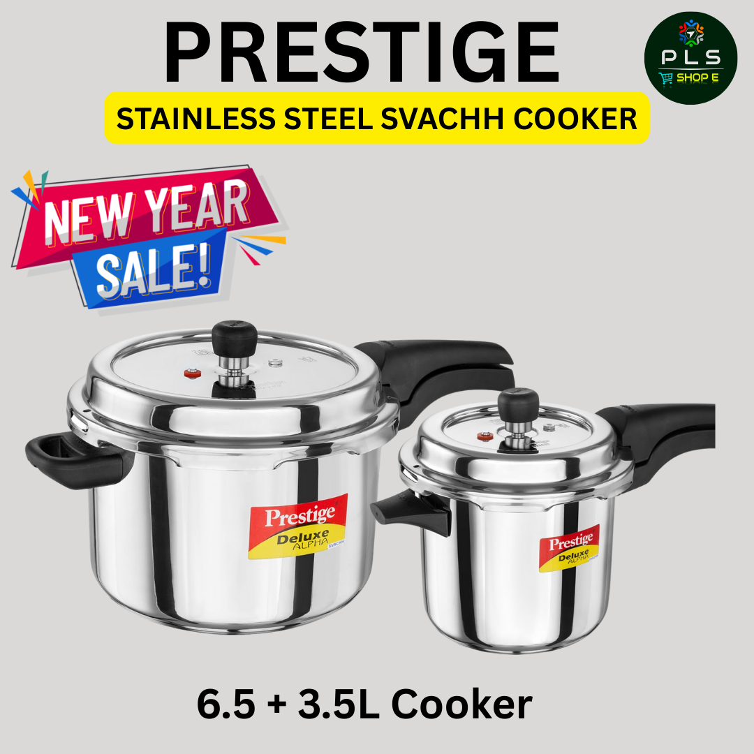 Prestige Stainless Steel Pressure Cooker – New Year 2026 Special Offer | Durable & Safe Cooker