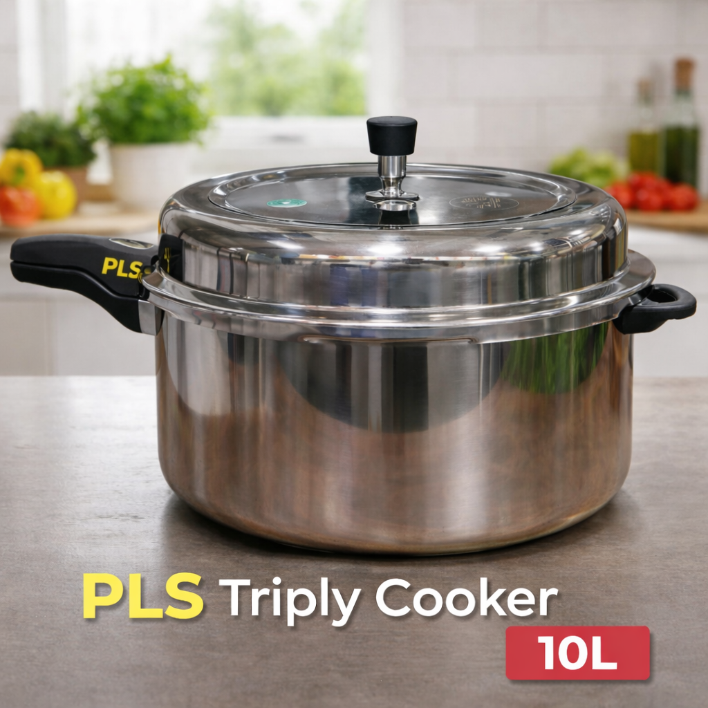 PLS Triply Stainless Steel Pressure Cooker – Induction & Gas Compatible | Sizes 2L, 3L, 3.5L, 5.5L & 7.5L