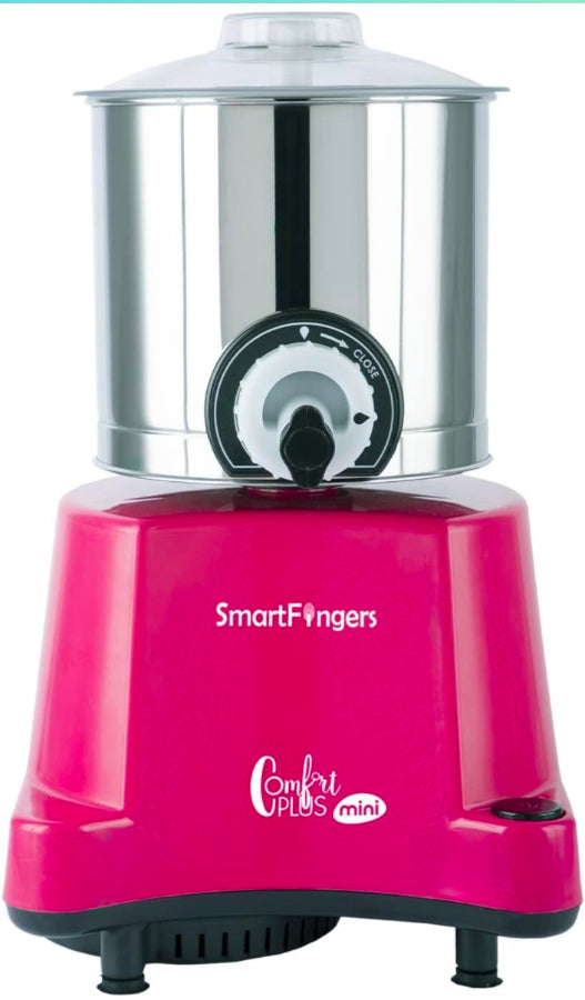 Compact and efficient, the Comfort Plus Wet Grinder Mini 1.25L by SmartFingers simplifies your cooking experience.