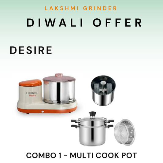 Lakshmi Wet Grinder Desire  With Masala Drum Diwali  Combo Offer 2025
