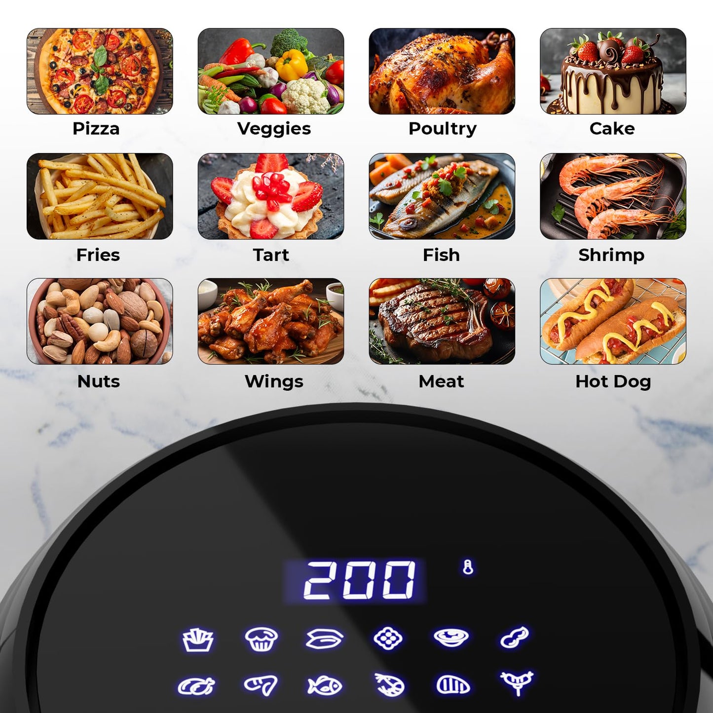 Faber 4L Air Fryer 1350W | Oil-Free Healthy Cooking | Rapid Air Technology