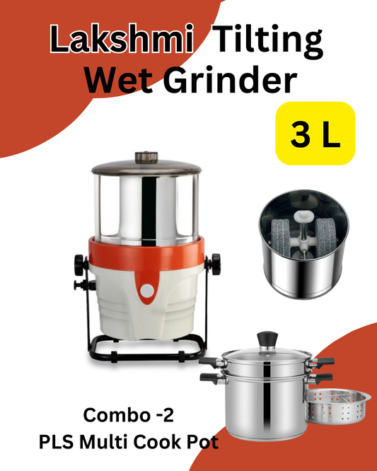 Lakshmi Grinder 3 Liter Tilting Tamil New Year Offer With Masala Drum