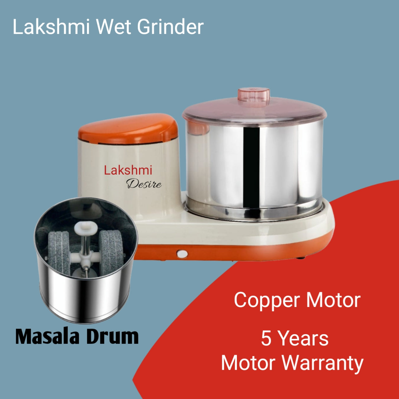 Stainless Steel Wet Grinder Drum
Copper Motor Wet Grinder