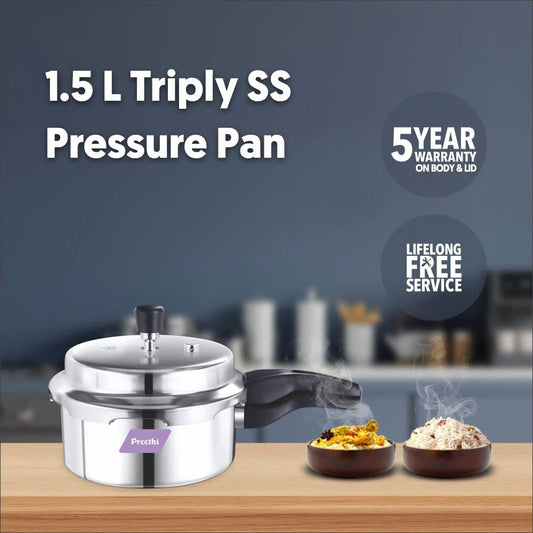 Preethi Triply Outer Lid Cooker 1.5 L