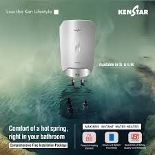 kenstar Maximus Instant Water Heater Available in 3 L offers reliable heating and free installation for your home.