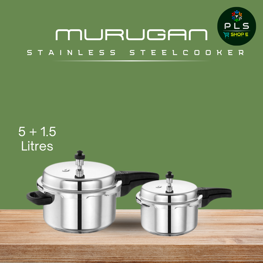Murugan Stainless Steel Pressure Cooker 1.5L, 2L & 5L | Heavy Quality | Buy Online