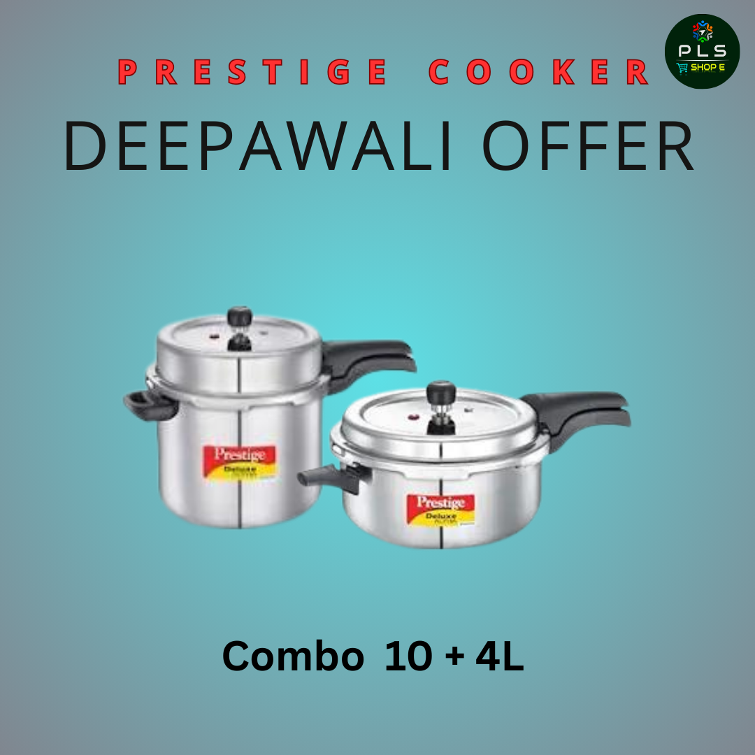 Prestige Stainless Steel  Cooker  Diwali Offer Combo D5(10 +4L)