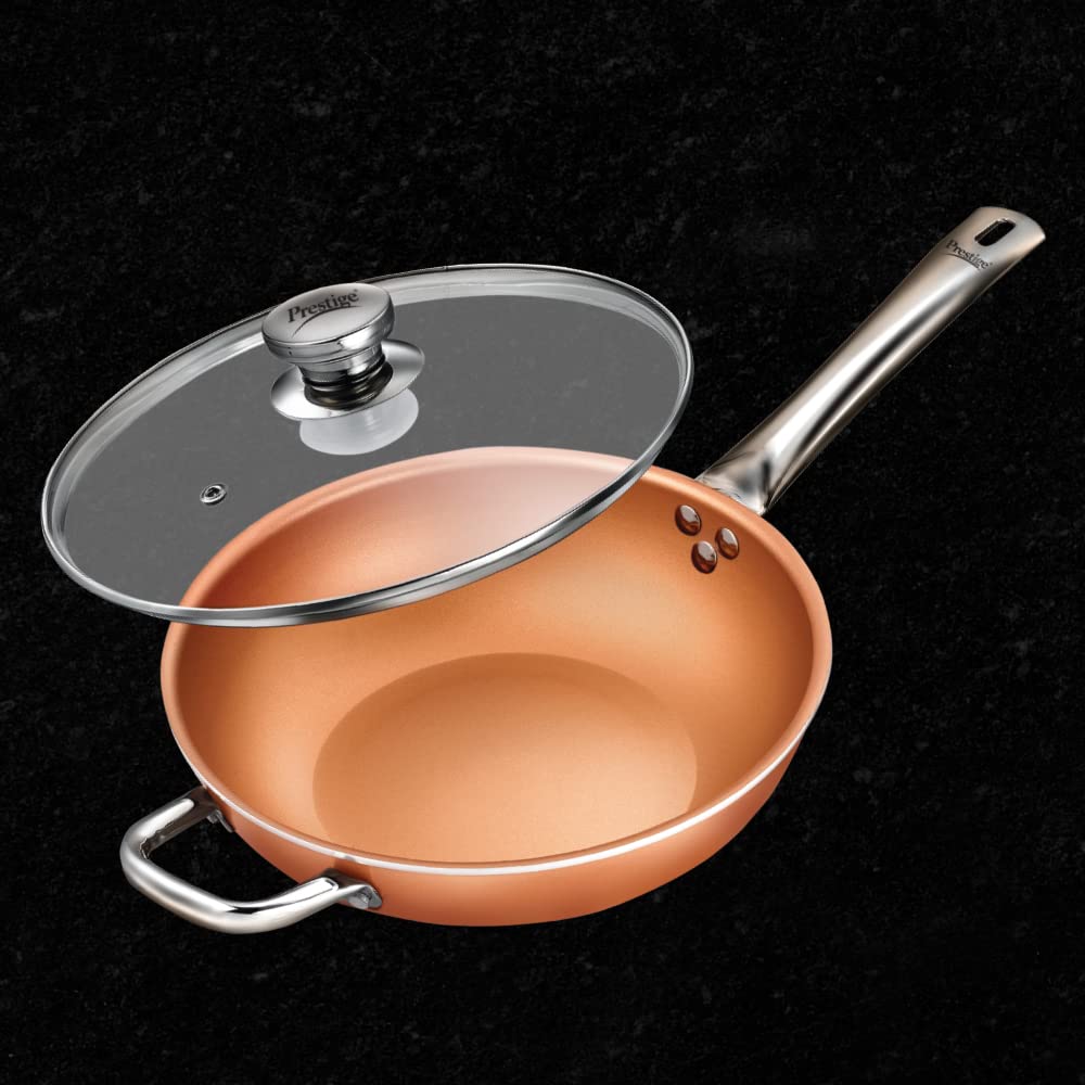Prestige Cuprus Non-Stick  Kadai With Lid
