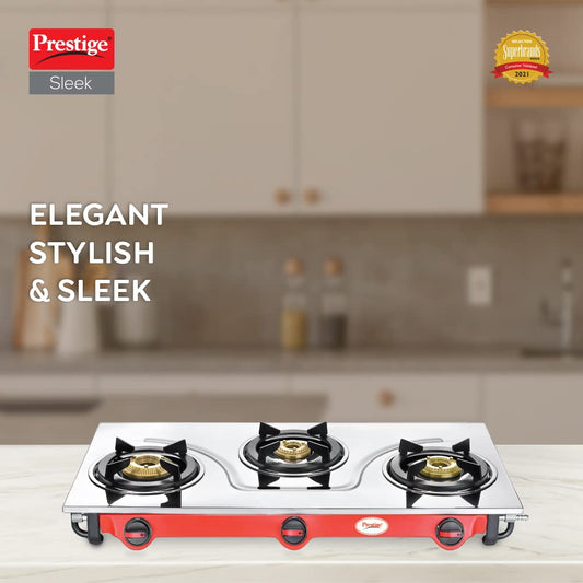 Prestige Sleek Stainless Steel Gas Stove 3B